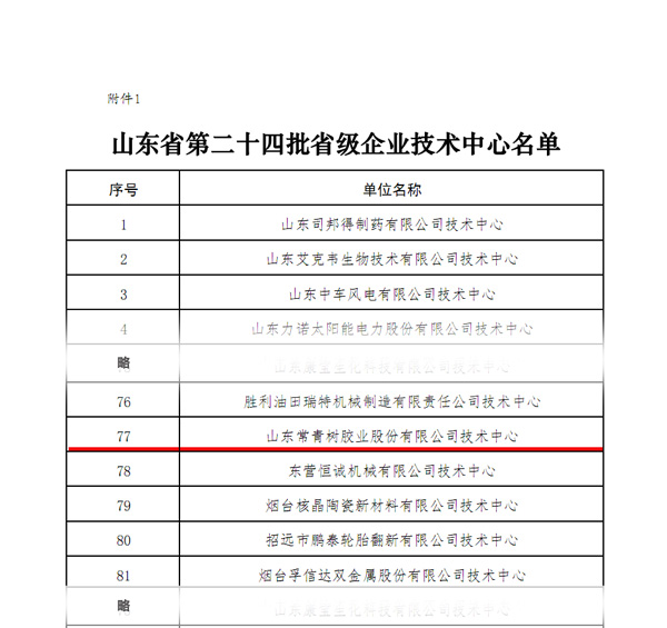 熱烈祝賀我司技術中心入選“山東省第二十四批省級企業技術中心”